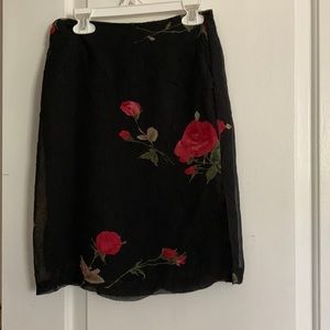 Beautiful  Skirt with Rose Design
